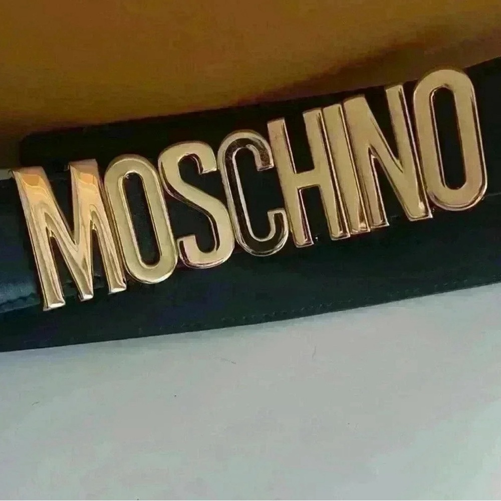 Moschino Black and Gold Belt
